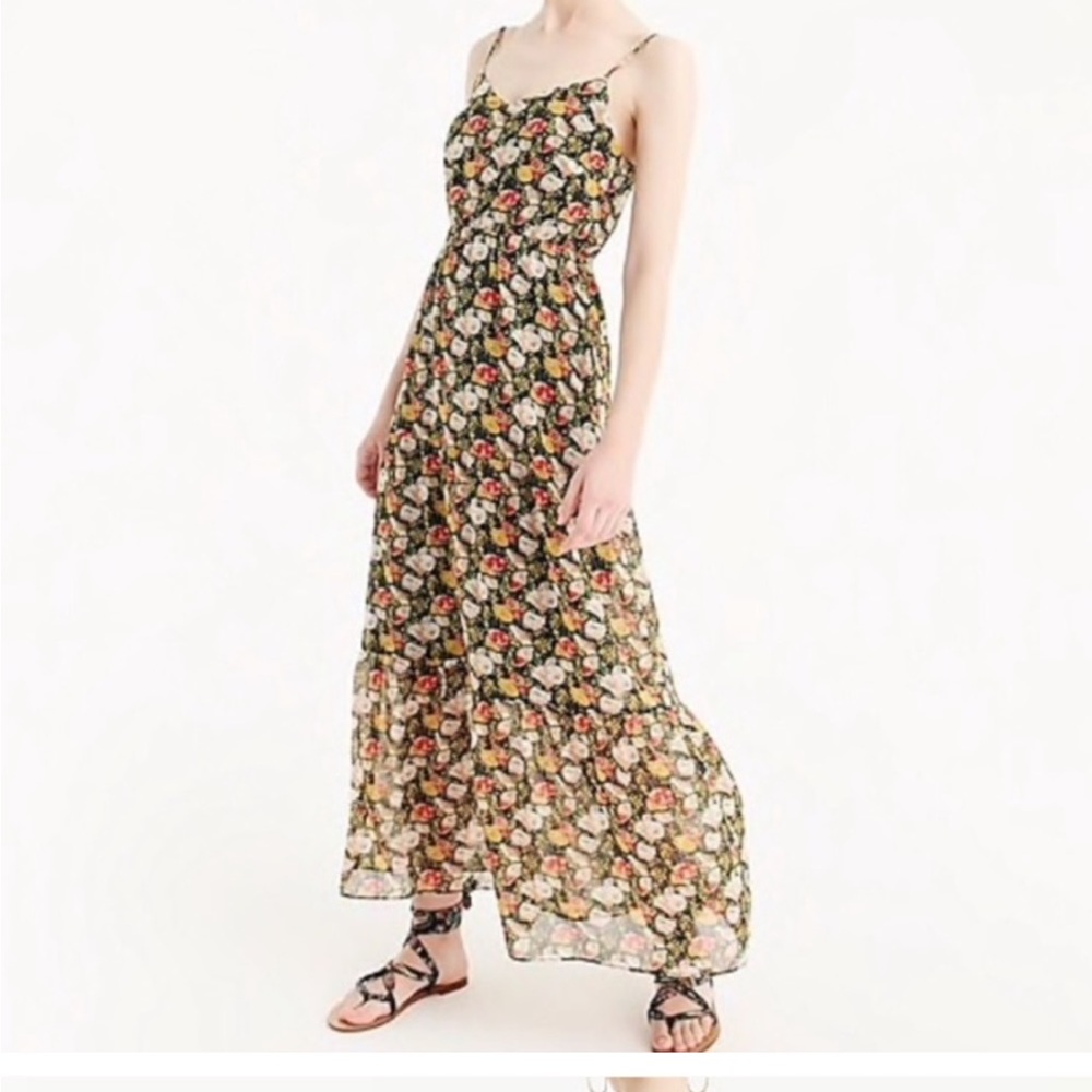 J Crews mercantile maxi dress in Sweet Pea floral